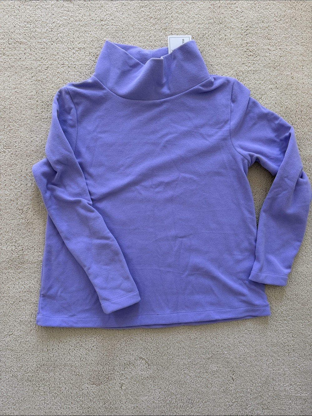 Dudley Stephens Lavender Cowl Neck Fleece Sweater